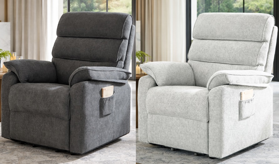 כורסת קימה חשמלית COMFY EASY LIFT צבע אפור בהיר מתצוגה ועודפים