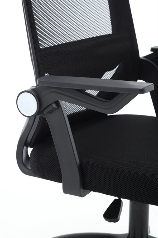 כסא מחשב עם ידיות מתכוננות דגם Fred צבע שחור מתצוגה ועודפים