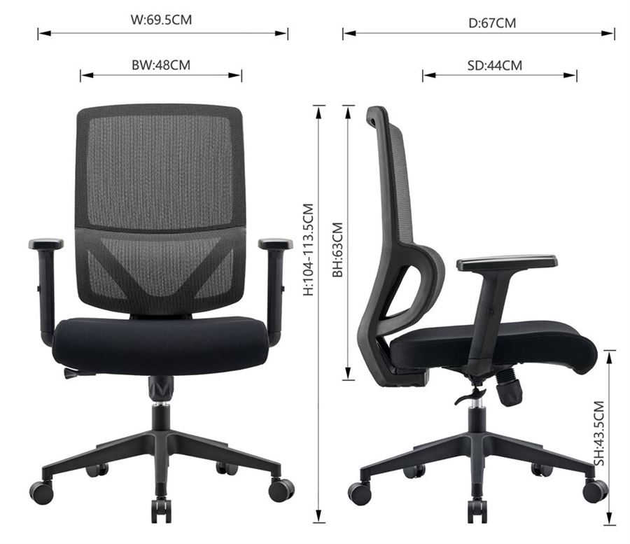 כסא מנהלים עם כרית תמיכה וידיות מתכווננות דגם XP-9 מתצוגה ועודפים