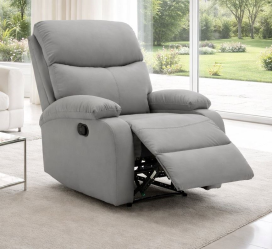 כורסת טלוויזיה מרופדת עם ריקליינר דגם Austin צבע אפור כהה ***במכירה מוקדמת 30 ימי עסקים newdeal