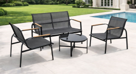 מערכת ישיבה לחצר ארבעה חלקים דגם NAPOLI במכירה מוקדמת 30 ימי עסקים newdeal