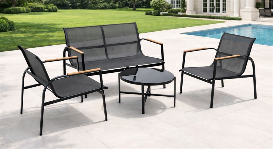 מערכת ישיבה לחצר ארבעה חלקים דגם NAPOLI במכירה מוקדמת 30 ימי עסקים