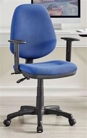 כסא מזכירה וסטודנט עם ידיות מתכווננות דגם Promax10 צבע כחול מתצוגה ועודפים newdeal