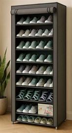 ארונית נעליים 9 קומות עם כיסוי בד במכירה מוקדמת 21 ימי עסקים newdeal