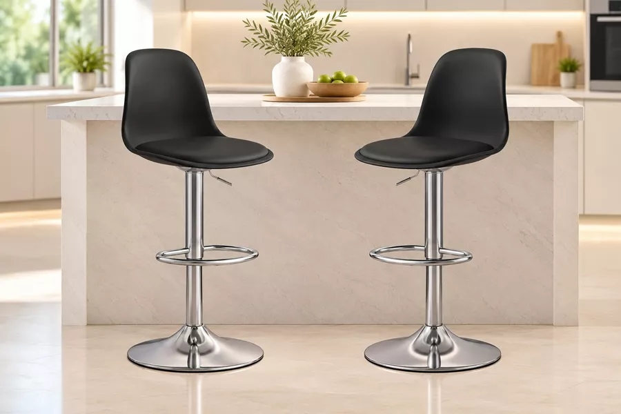 זוג כסאות בר ELEGANT צבע שחור ***במכירה מוקדמת 30 ימי עסקים