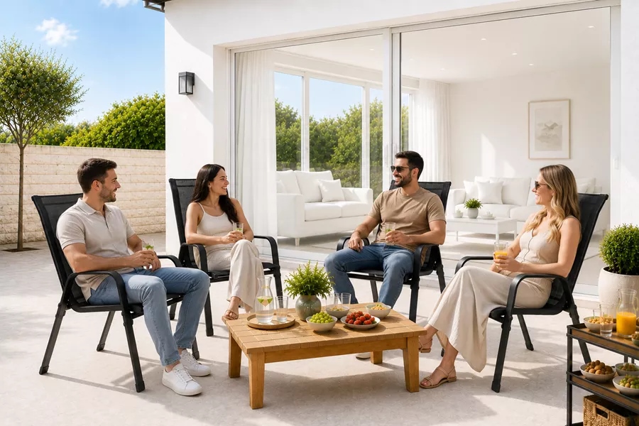 סט 4 כסאות לפינת אוכל לחצר דגם טנריף מתצוגה ועודפים