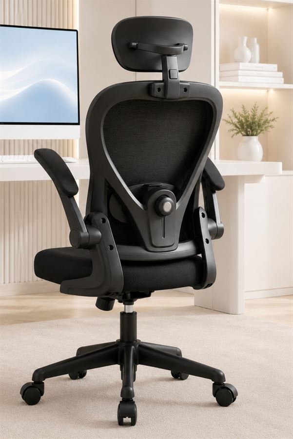 כסא מנהלים עם ידיות מתכווננות ומשענת ראש XP-26 צבע שחור ***במכירה מוקדמת 14 ימי עסקים