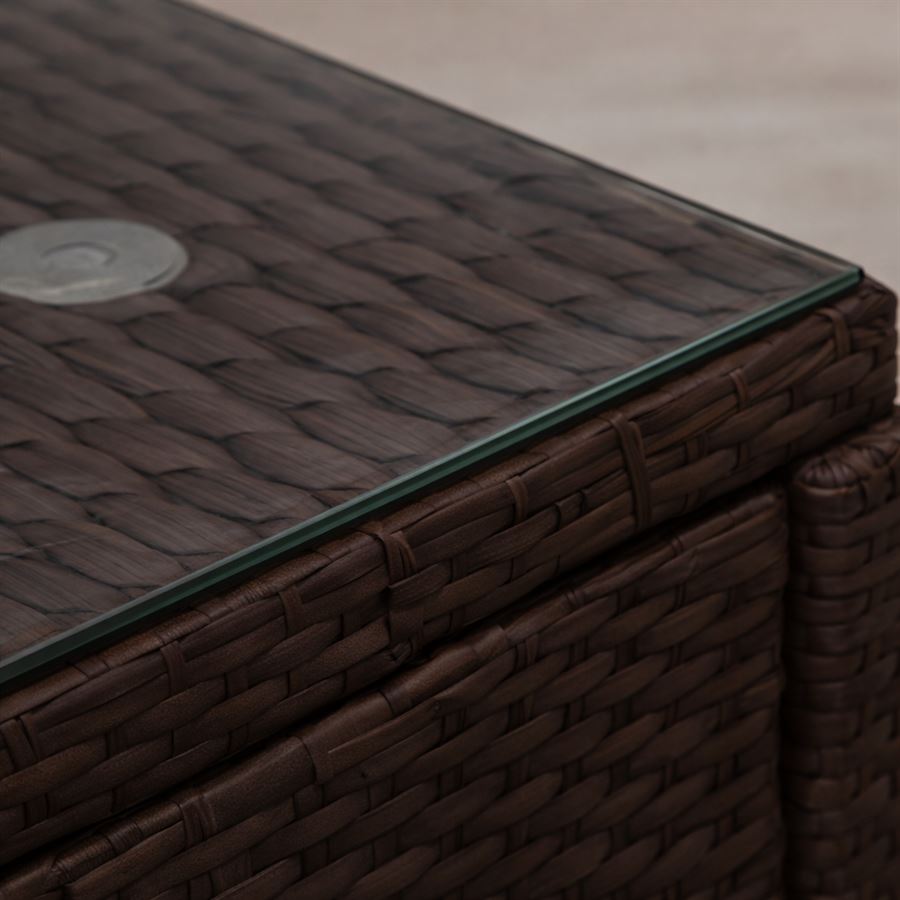 מערכת ישיבה פינתית לחצר דגם SANTA MONICA צבע חום במכירה מוקדמת 21 ימי עסקים