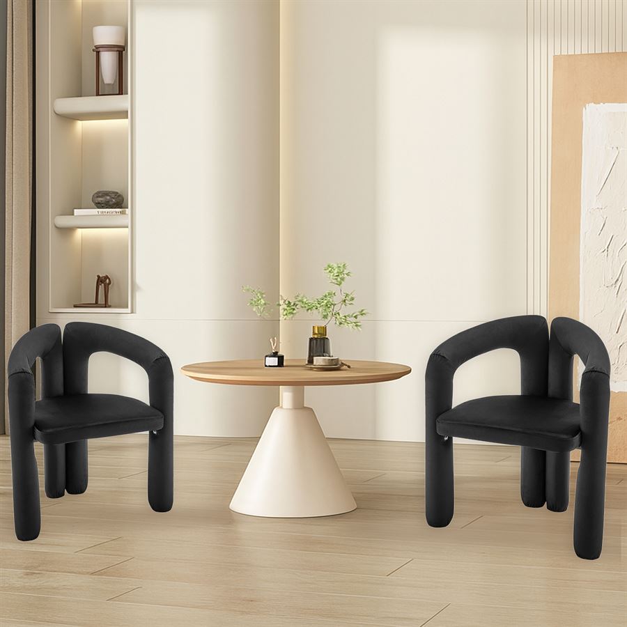 כסא בד מעוצב דגם Milano צבע שחור מתצוגה ועודפים