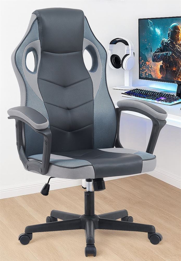 כסא גיימינג במכירה מוקדמת 21 ימי עסקים דגם Gamer צבע שחור אפור