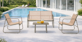 מערכת ישיבה ארבעה חלקים דגם TOLOZ צבע בז' במכירה מוקדמת 45 ימי עסקים newdeal