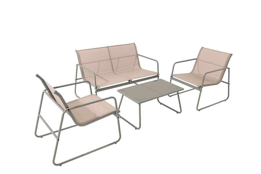 מערכת ישיבה ארבעה חלקים דגם TOLOZ צבע בז' במכירה מוקדמת 21 ימי עסקים