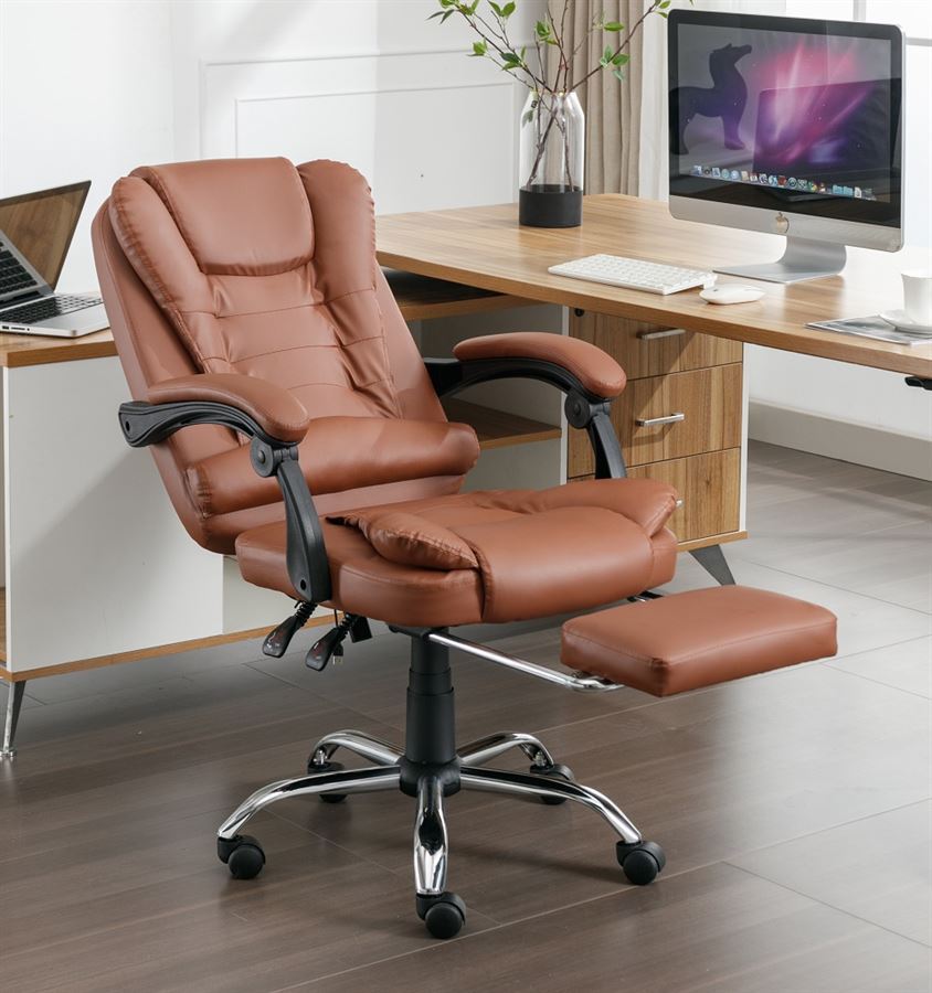 כסא מנהלים עם הדום מצב פתוח