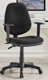 כסא מזכירה וסטודנט עם ידיות מתכווננות דגם Promax10 צבע שחור מתצוגה ועודפים newdeal