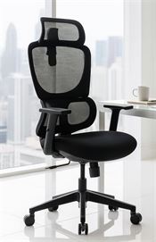 כסא מנהלים עם כרית תמיכה וידיות מתכווננות דגם XP-10 מתצוגה ועודפים newdeal