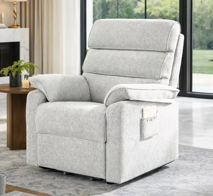 כורסת קימה חשמלית COMFY EASY LIFT צבע אפור בהיר ***במכירה מוקדמת 30 ימי עסקים