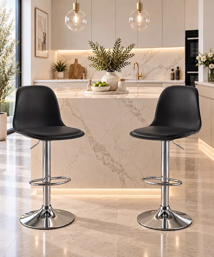 זוג כסאות בר ELEGANT צבע שחור ***במכירה מוקדמת 30 ימי עסקים