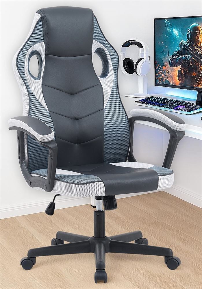 כסא גיימינג במכירה מוקדמת 21 ימי עסקים דגם Gamer צבע שחור לבן