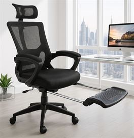 כסא מנהלים יוקרתי עם הדום נשלף דגם XP-50 צבע שחור במכירה מוקדמת 21 ימי עסקים newdeal