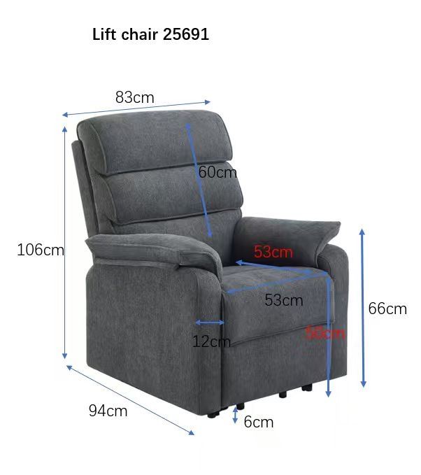 כורסת קימה חשמלית COMFY EASY LIFT צבע אפור בהיר במכירה מוקדמת 14 ימי עסקים