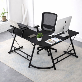 עמדת מחשב פינתית רחבה דגם DYNAMIC צבע שחור מתצוגה ועודפים newdeal