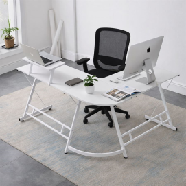 עמדת מחשב פינתית רחבה דגם DYNAMIC צבע לבן מתצוגה ועודפים newdeal