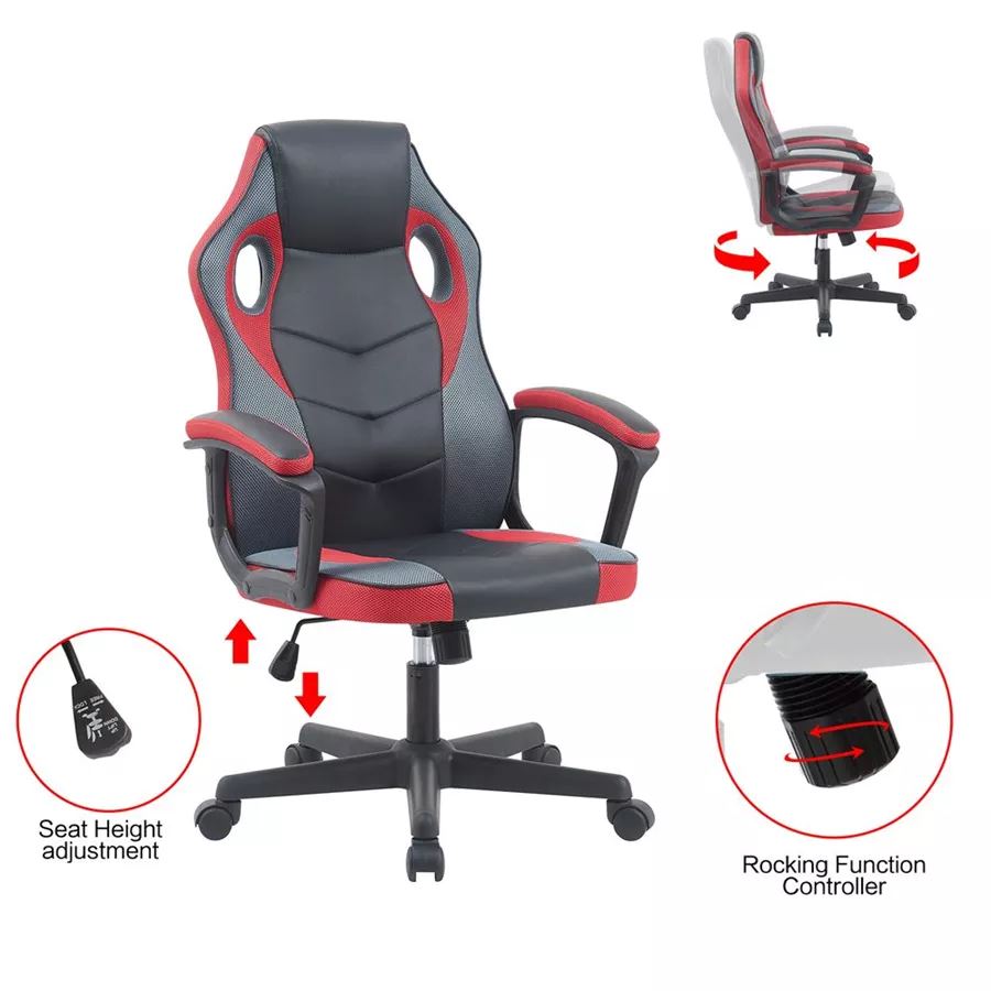 כסא גיימינג דגם Gamer צבע שחור אדום ****ללא אריזה מקורית