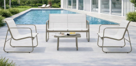 מערכת ישיבה ארבעה חלקים דגם TOLOZ צבע לבן במכירה מוקדמת 21 ימי עסקים newdeal