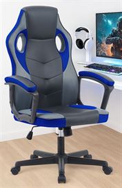 כסא גיימינג במכירה מוקדמת 21 ימי עסקים דגם Gamer צבע שחור כחול newdeal