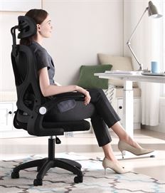 כיסא מנהלים יוקרתי דגם HI-TECH עם ידיות מתכווננות ומשענת ראש מתצוגה ועודפים newdeal