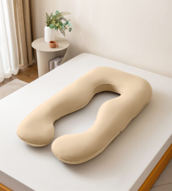 כרית הריון ויסקו מפנקת מבית B.k.import צבע שמנת-קרם newdeal