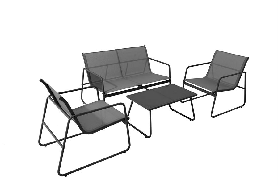 מערכת ישיבה ארבעה חלקים דגם TOLOZ צבע שחור במכירה מוקדמת 21 ימי עסקים