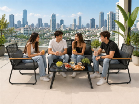 סט ריהוט גינה יוקרתי דגם VALENCIA במכירה מוקדמת 30 ימי עסקים newdeal
