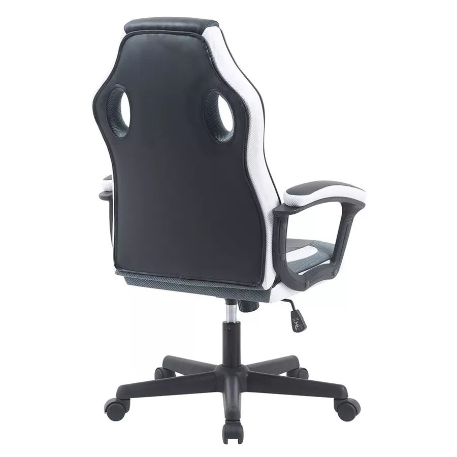 כסא גיימינג דגם Gamer צבע שחור לבן