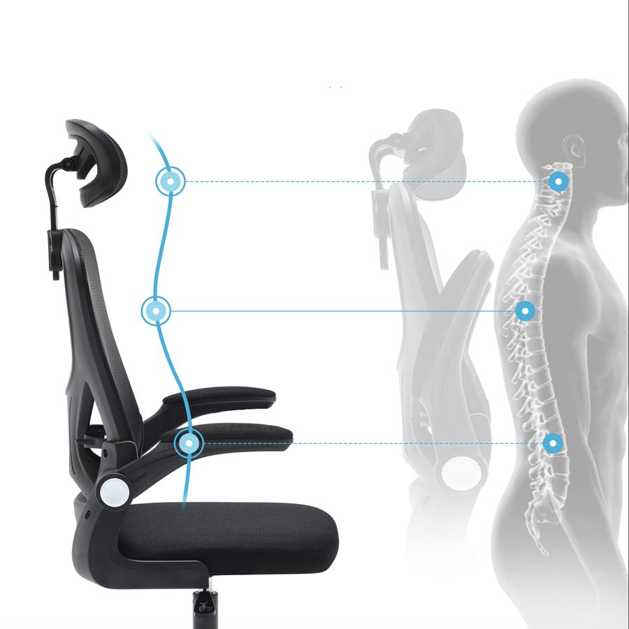 כיסא מנהלים יוקרתי דגם HI-TECH עם ידיות מתכווננות ומשענת ראש מתצוגה ועודפים