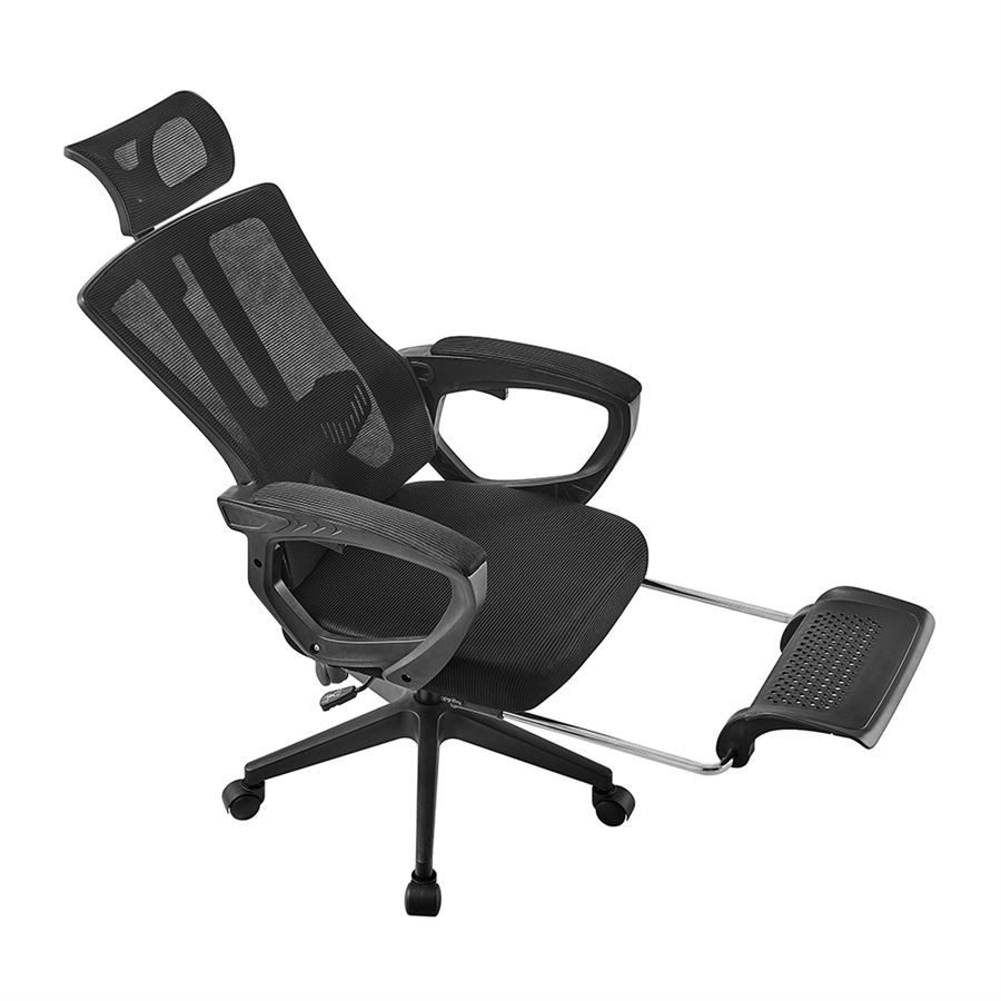 כסא מנהלים יוקרתי עם הדום נשלף דגם XP-50 צבע שחור מתצוגה ועודפים