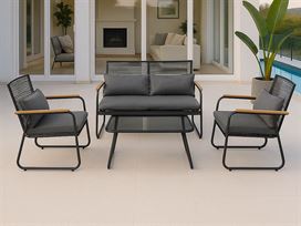 מערכת ישיבה אלגנטית ארבעה חלקים דגם Valencia לחברי Boom buy newdeal