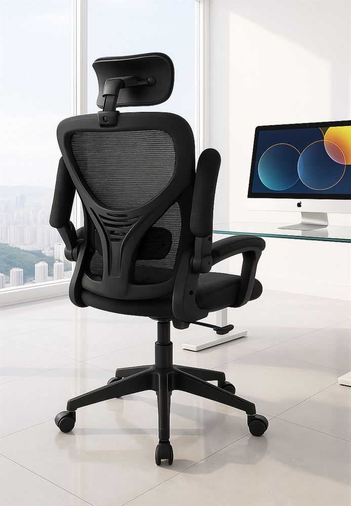 כסא מנהלים עם ידיות מתכווננות ומשענת ראש דגם XP-32 צבע שחור  ***ללא אריזה מקורית