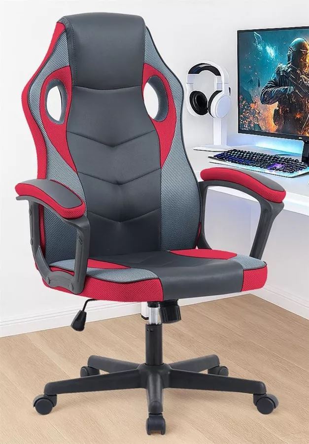 כסא גיימינג דגם Gamer צבע שחור אדום מתצוגה ועודפים