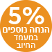 5% הנחה נוספים במעמד חיוב